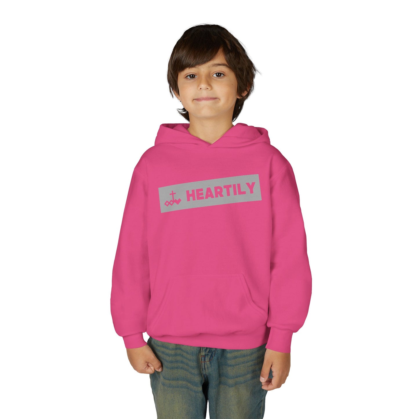 Bordered Name & Logo Youth Hoodie