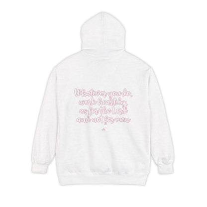 Cursive Colossians 3:23 Garment-Dyed Hoodie