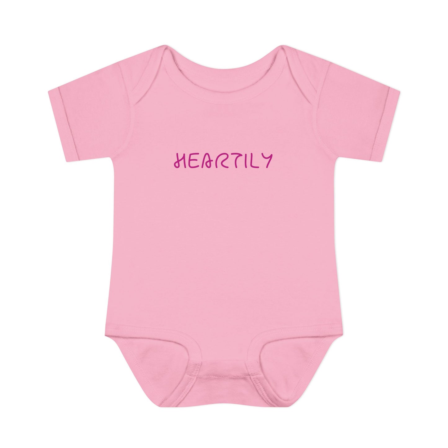 'Heartily' Script Baby Bodysuit