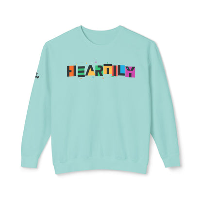 Unisex Heartily Color Font Crewneck Sweatshirt