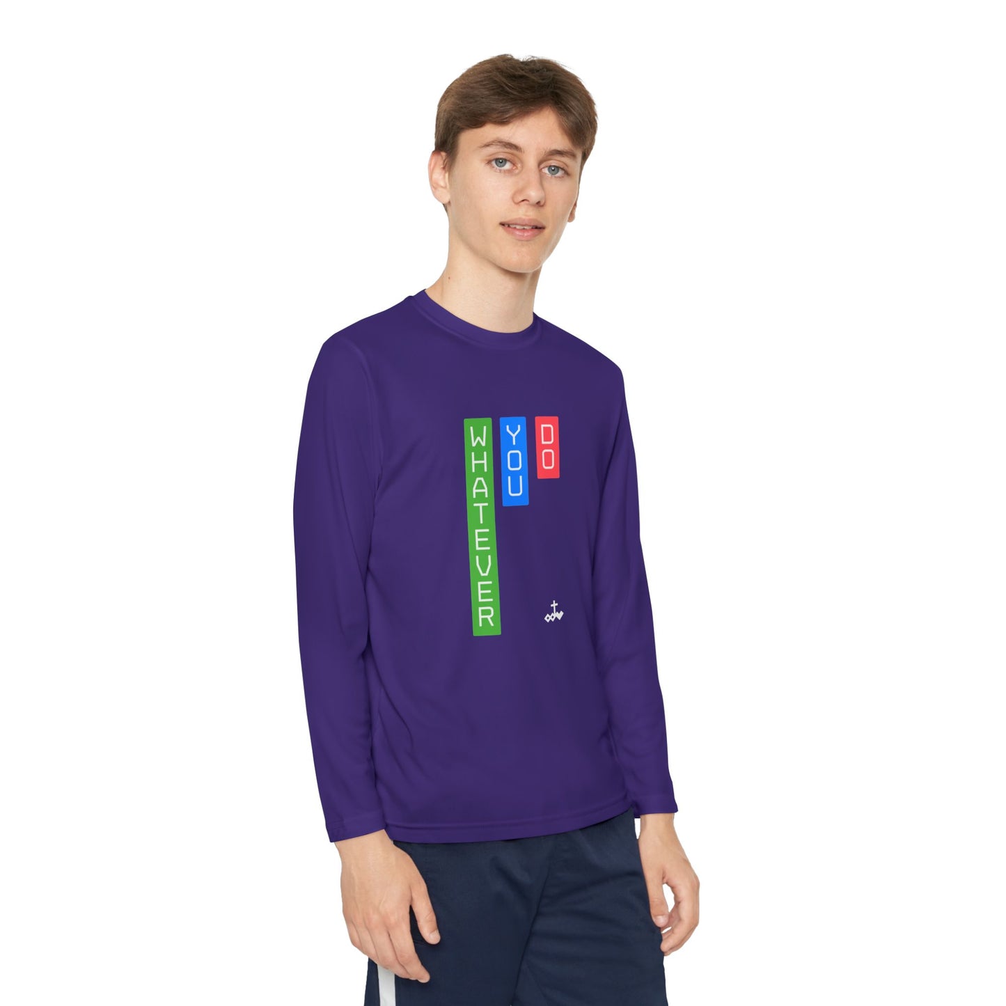 Vertical Block 'Whatever You Do' Youth Long Sleeve Tee