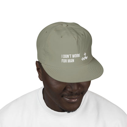 'I Don't Work for Man' Embroidered Snapback Surf Cap