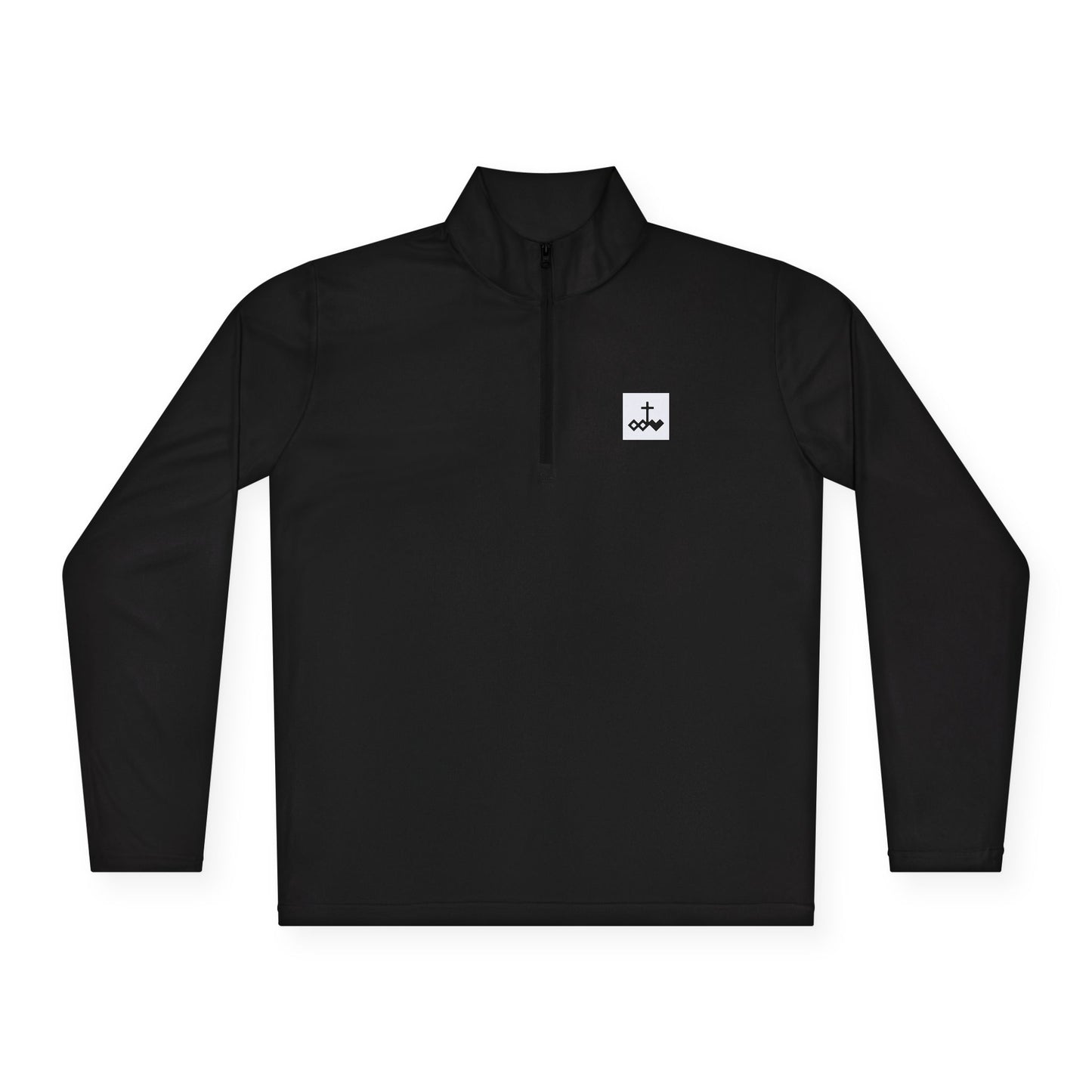 Block Bordered Logo Quarter-Zip Pullover