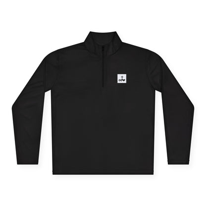 Block Bordered Logo Quarter-Zip Pullover
