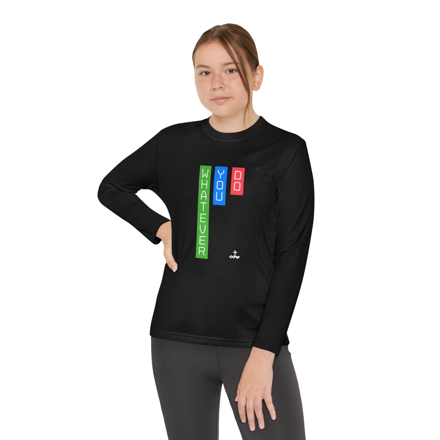 Vertical Block 'Whatever You Do' Youth Long Sleeve Tee