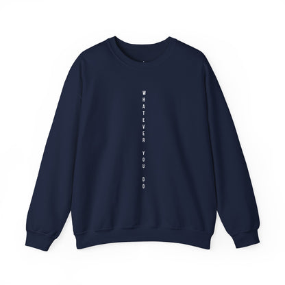 Vertical Text Crewneck Sweatshirt