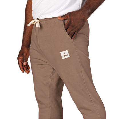 Block Bordered Logo Garment-Dyed Fleece Joggers