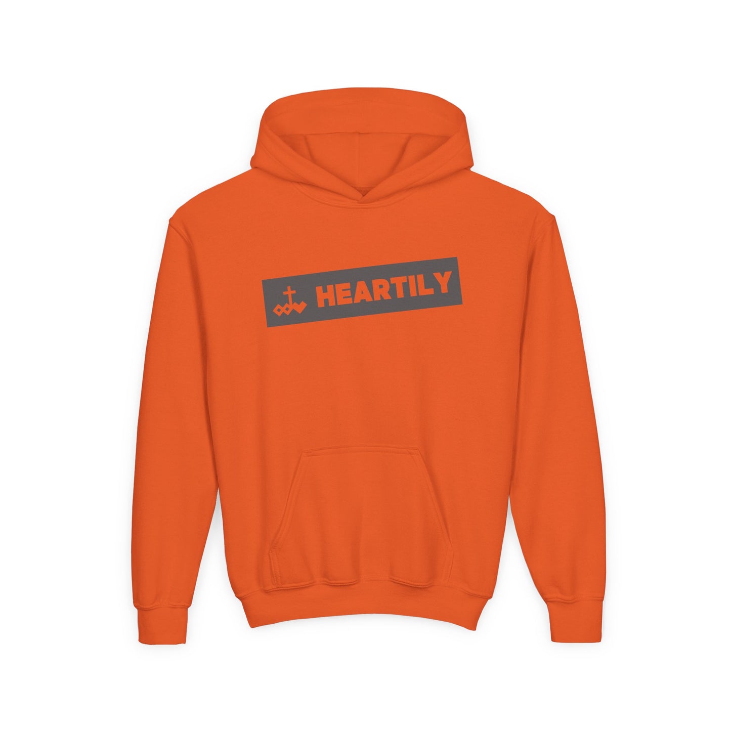 Bordered Name & Logo Youth Hoodie