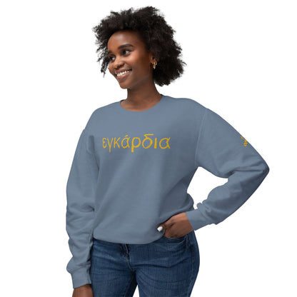 Greek "Heartily" Lightweight Crewneck Sweatshirt