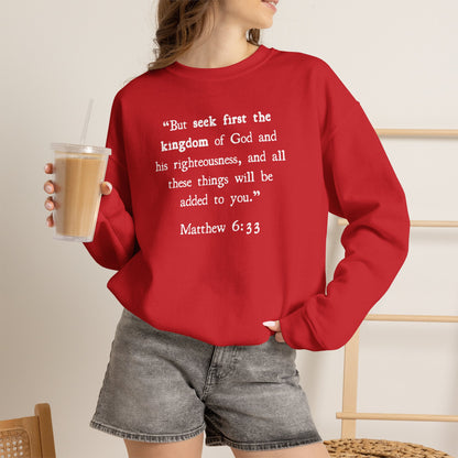 Unisex Matthew 6:33 Crewneck Sweatshirt