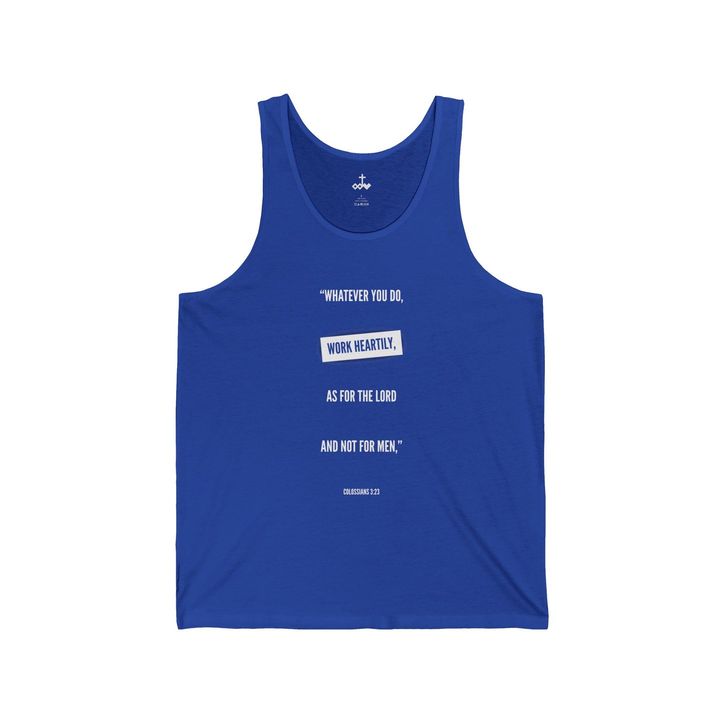 Colossians 3:23 Unisex Jersey Tank