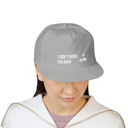 'I Don't Work for Man' Embroidered Snapback Surf Cap