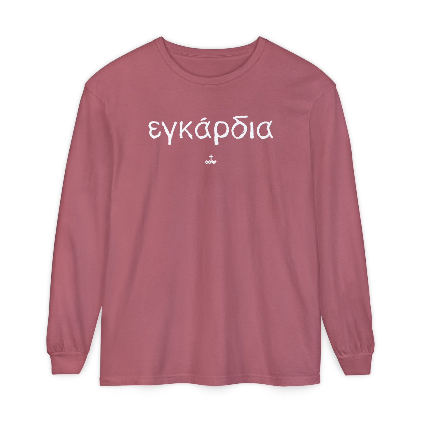 Unisex Greek "Heartily" Long Sleeve T-Shirt