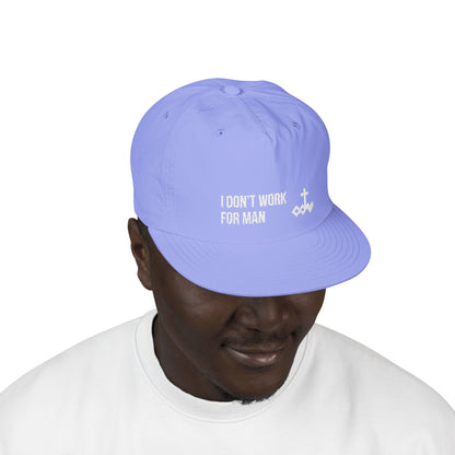 'I Don't Work for Man' Embroidered Snapback Surf Cap