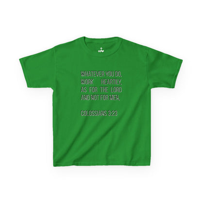 Colossians 3:23 Inspirational Kids Tee