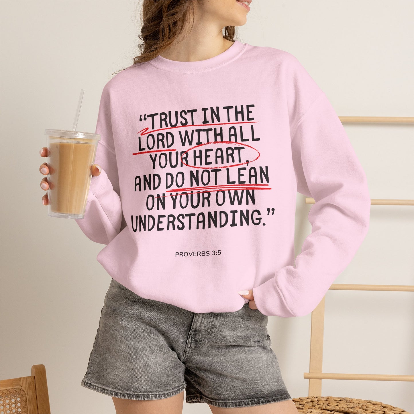 'Trust in the Lord' Proverbs 3:5 Crewneck Sweatshirt