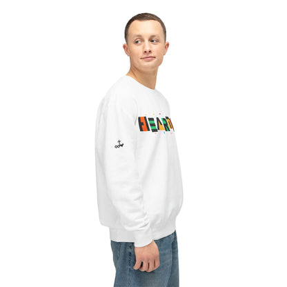 Unisex Heartily Color Font Crewneck Sweatshirt