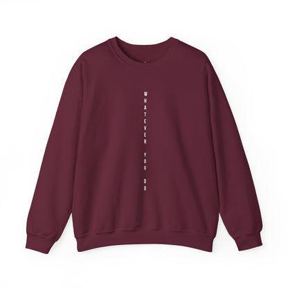 Vertical Text Crewneck Sweatshirt