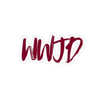WWJD Script Sticker