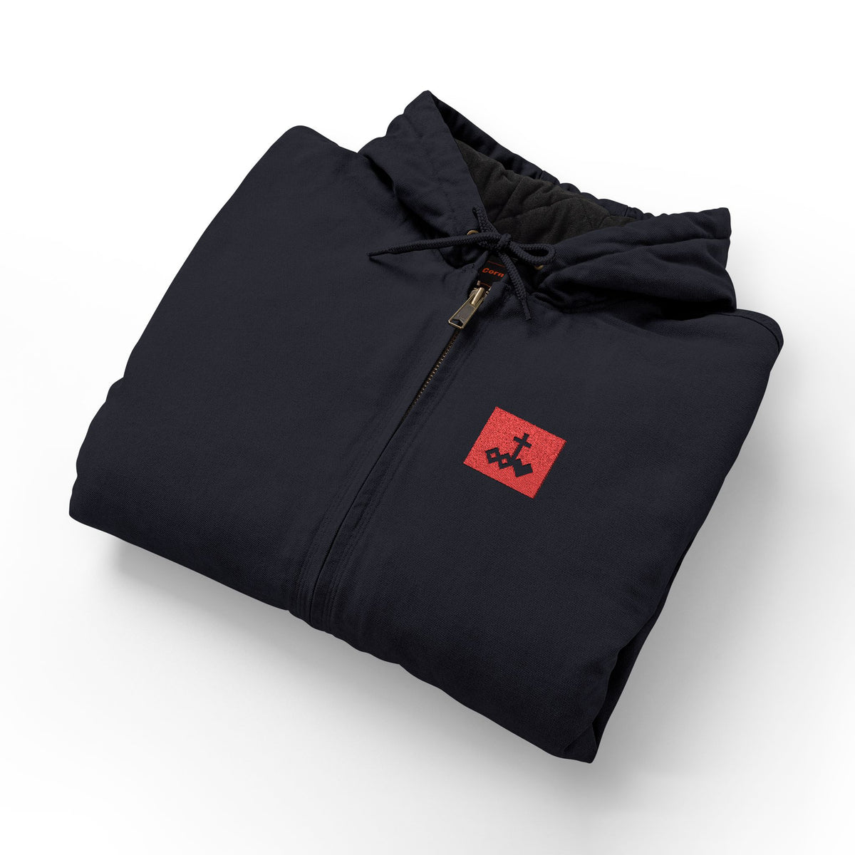 Men's Duck Cloth Work Jacket with Embroidered Logo