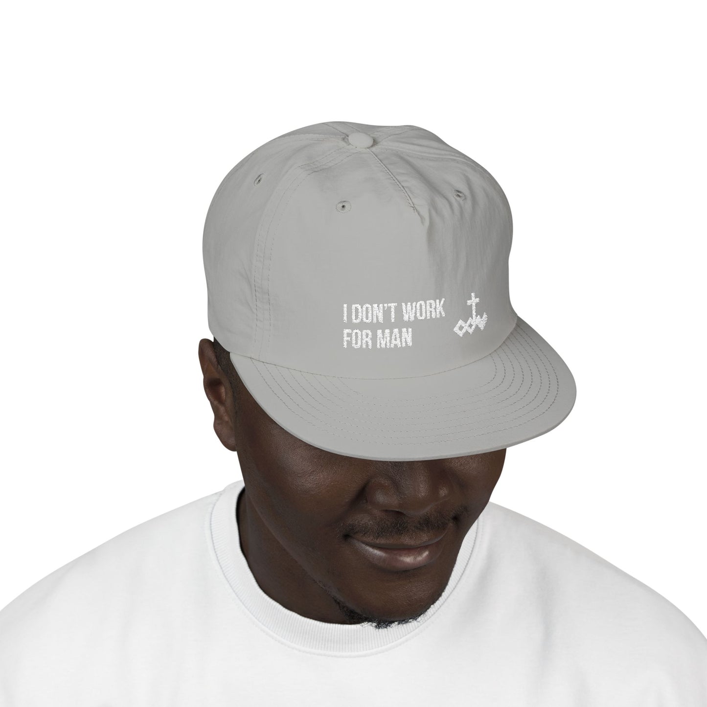 'I Don't Work for Man' Embroidered Snapback Surf Cap