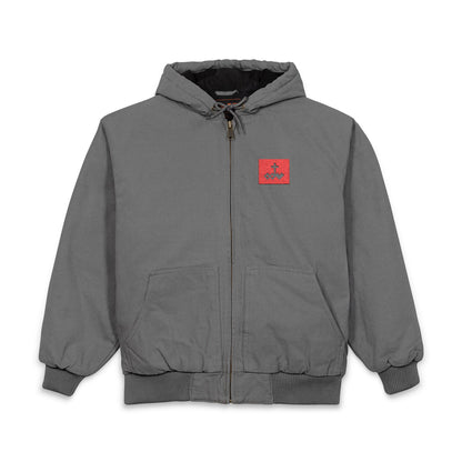 Men's Duck Cloth Work Jacket with Embroidered Logo
