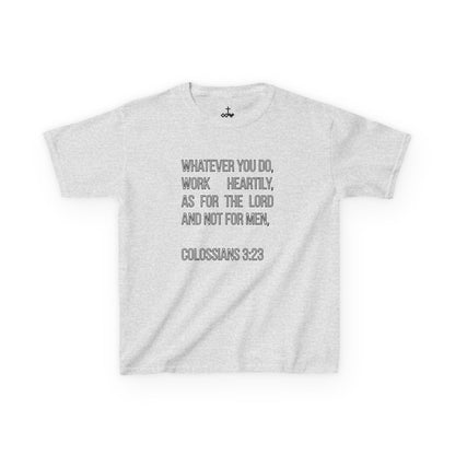 Colossians 3:23 Inspirational Kids Tee