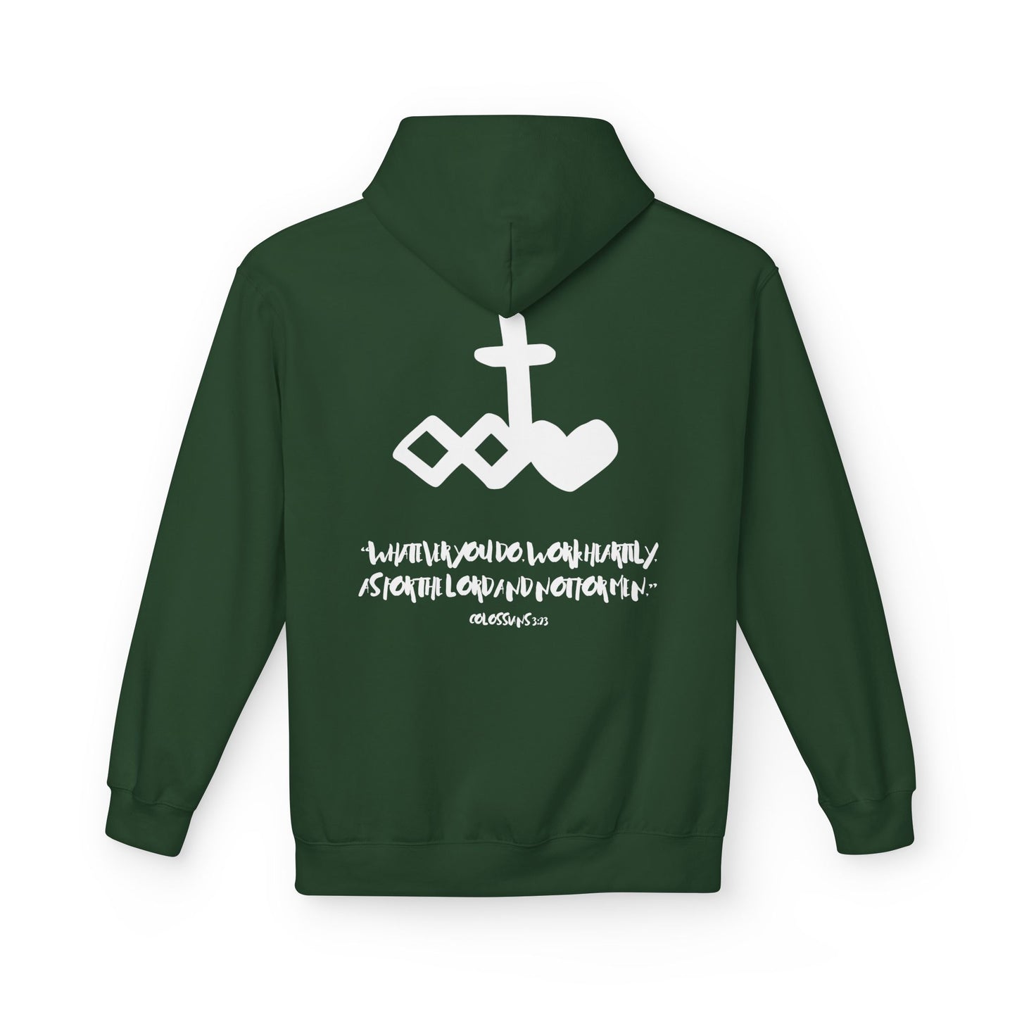Marker "Work Heartily" Unisex Fleece Hoodie