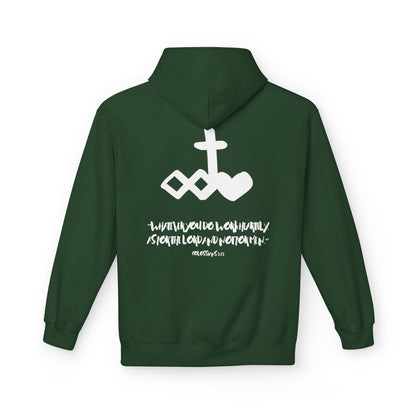 Marker "Work Heartily" Unisex Fleece Hoodie