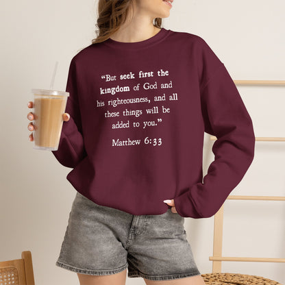 Unisex Matthew 6:33 Crewneck Sweatshirt