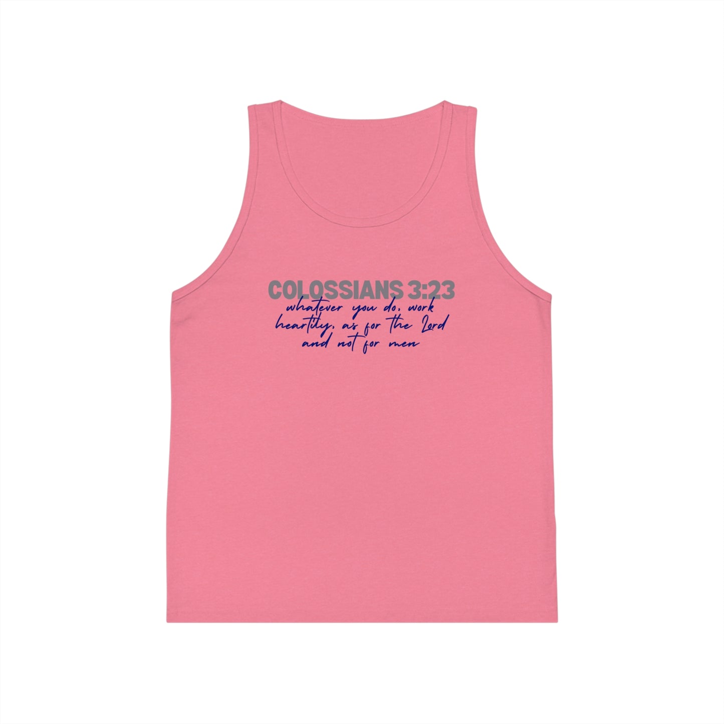 Colossians 3:23 Scripture Kids Tank Top