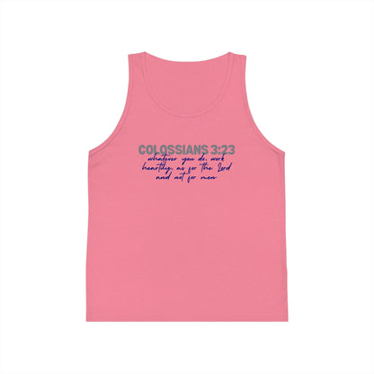 Colossians 3:23 Scripture Kids Tank Top
