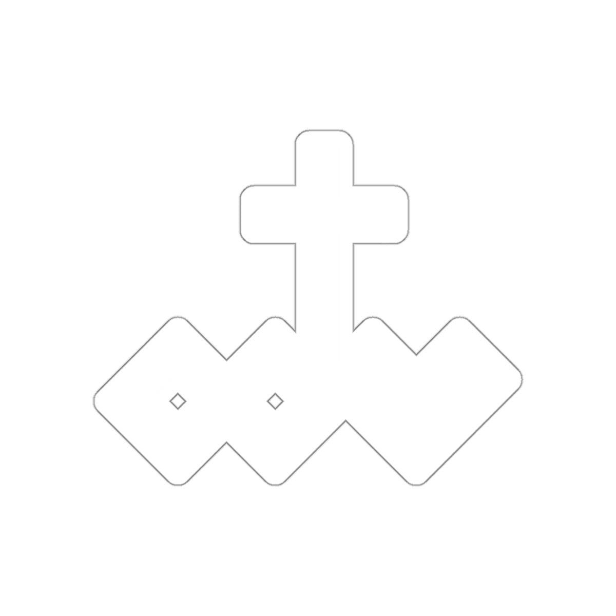 White Kiss-Cut Logo Sticker