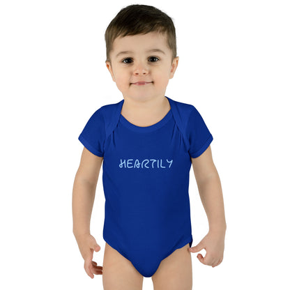 'Heartily' Script Baby Bodysuit