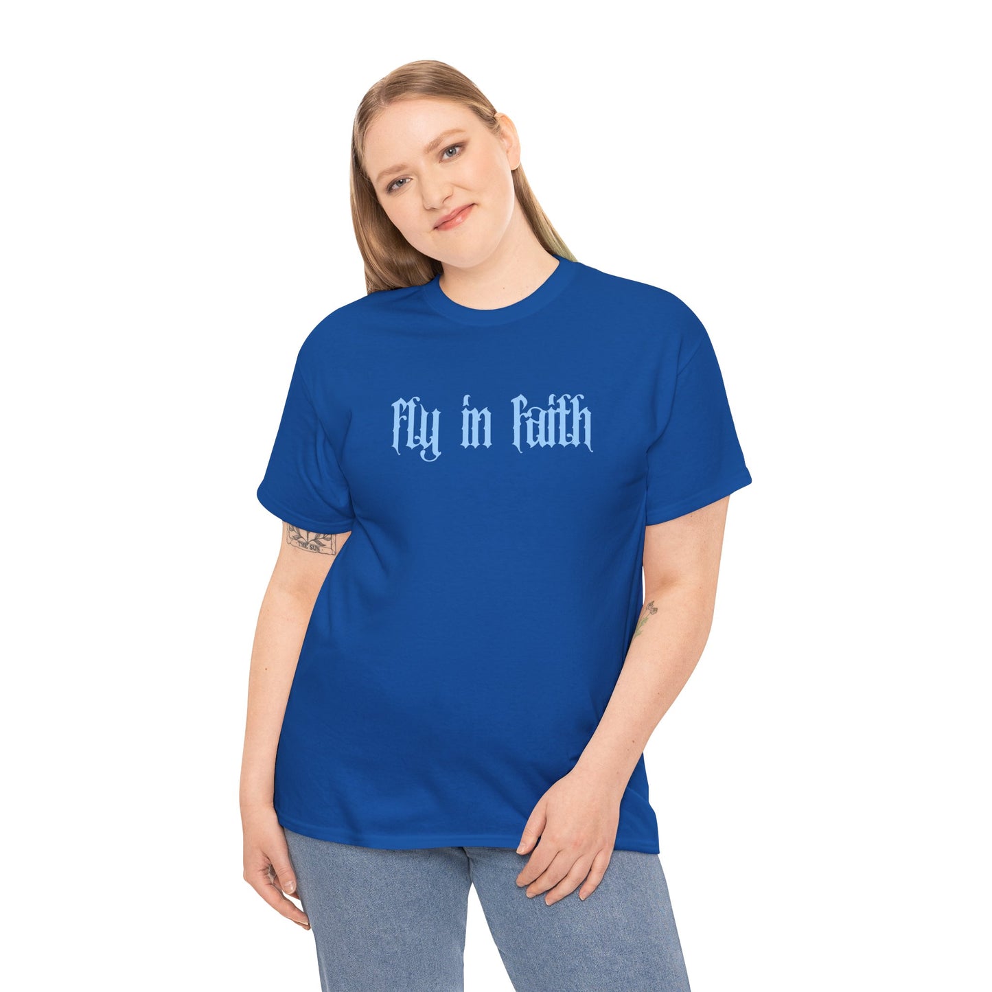 Fly in Faith Gothic Script T-Shirt