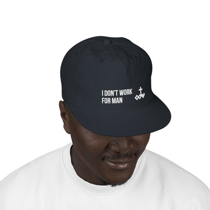 'I Don't Work for Man' Embroidered Snapback Surf Cap