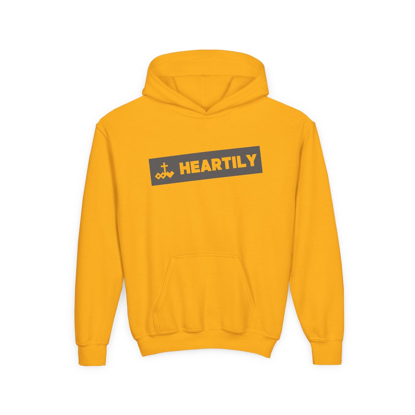 Bordered Name & Logo Youth Hoodie