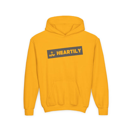 Bordered Name & Logo Youth Hoodie