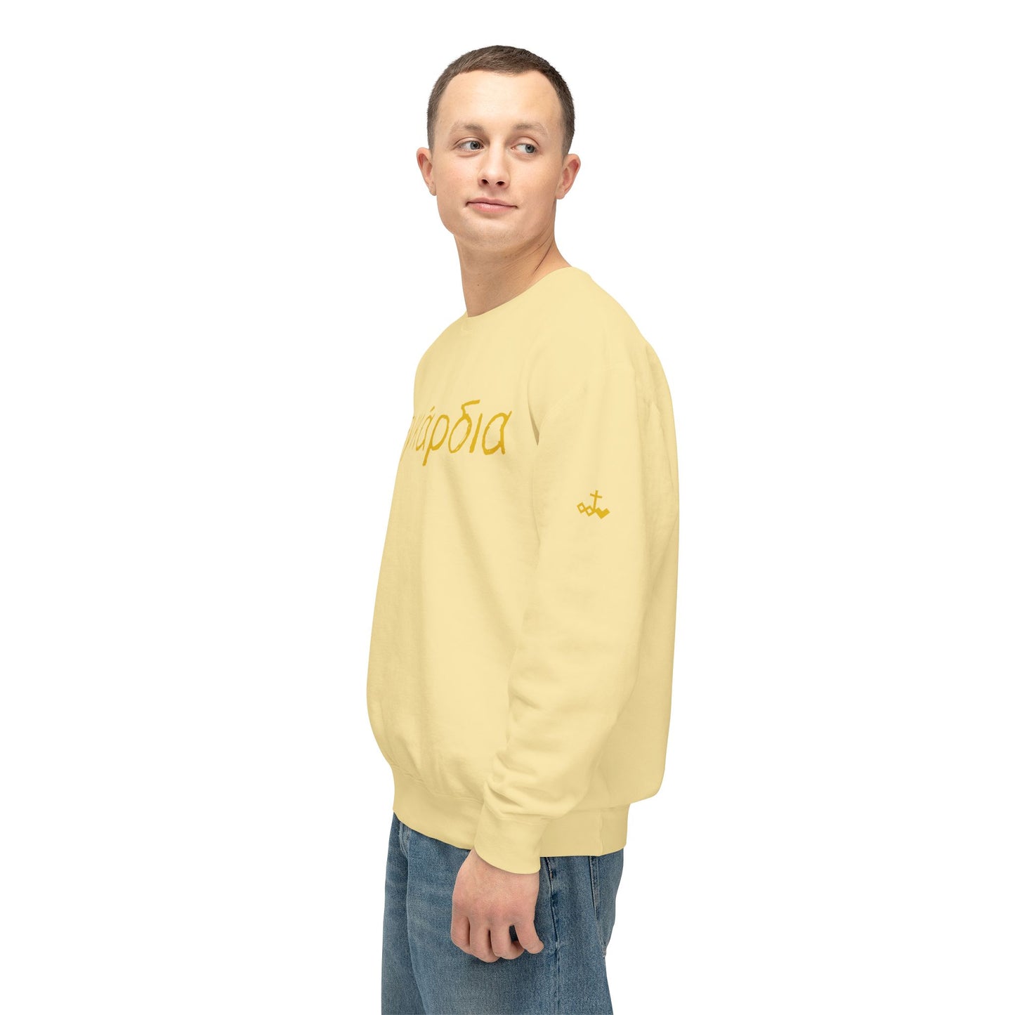 Greek "Heartily" Lightweight Crewneck Sweatshirt