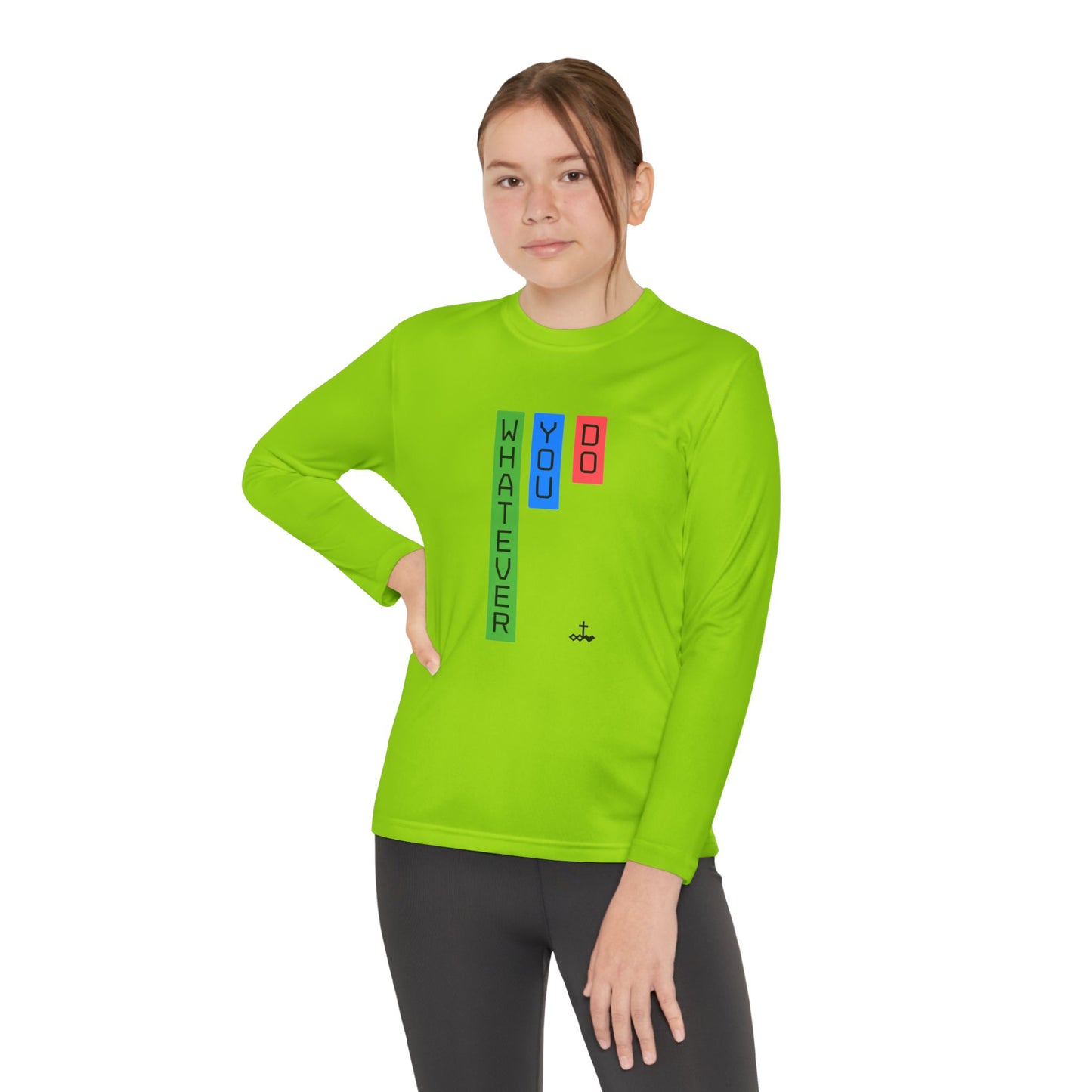 Vertical Block 'Whatever You Do' Youth Long Sleeve Tee