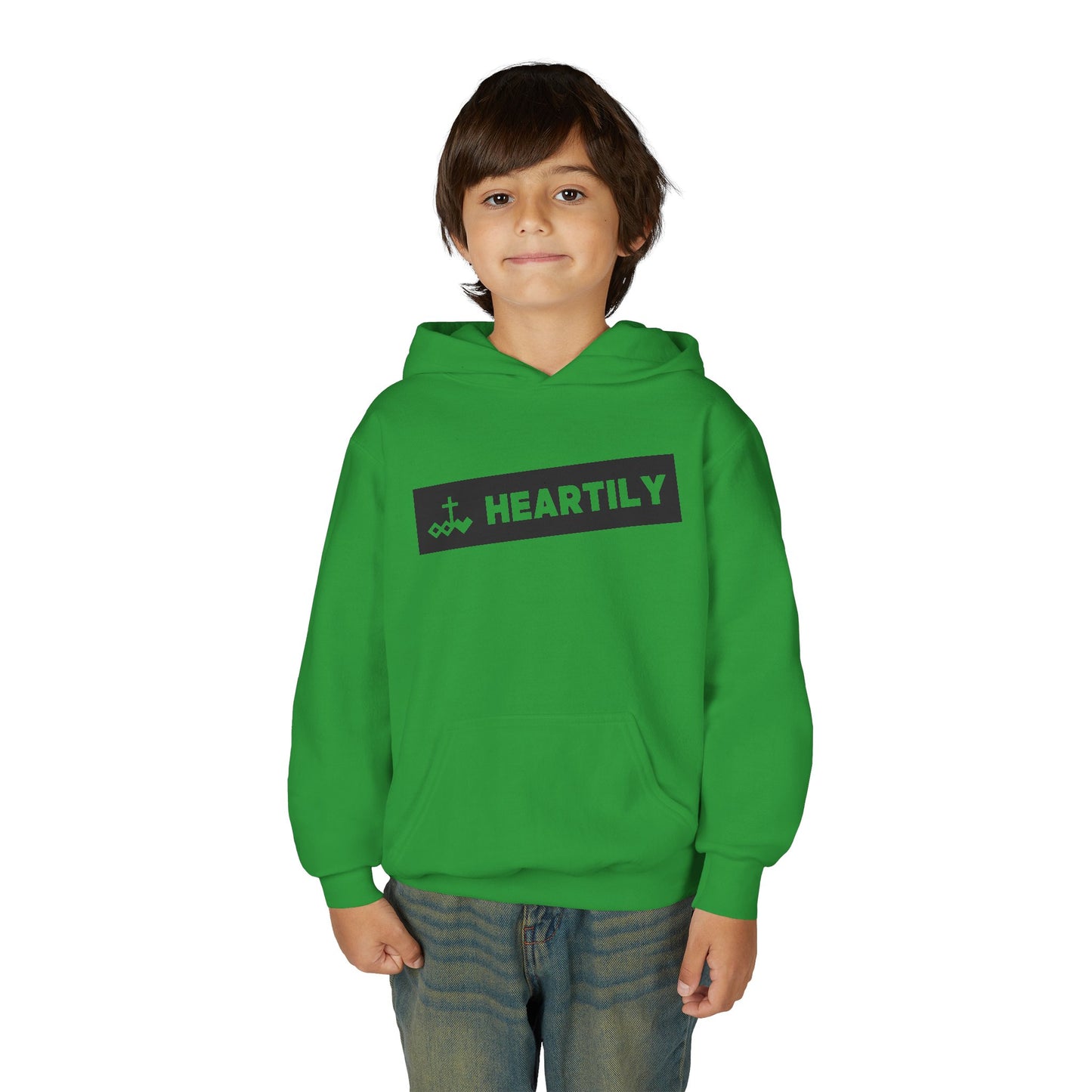 Bordered Name & Logo Youth Hoodie