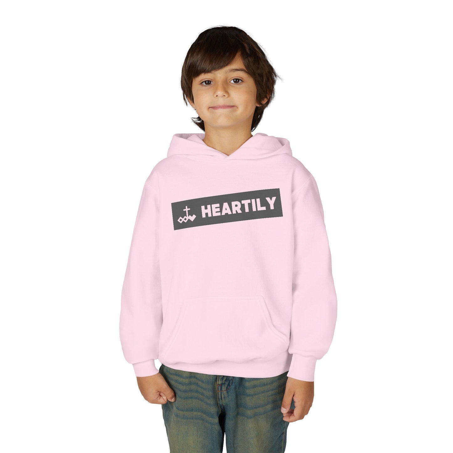 Bordered Name & Logo Youth Hoodie
