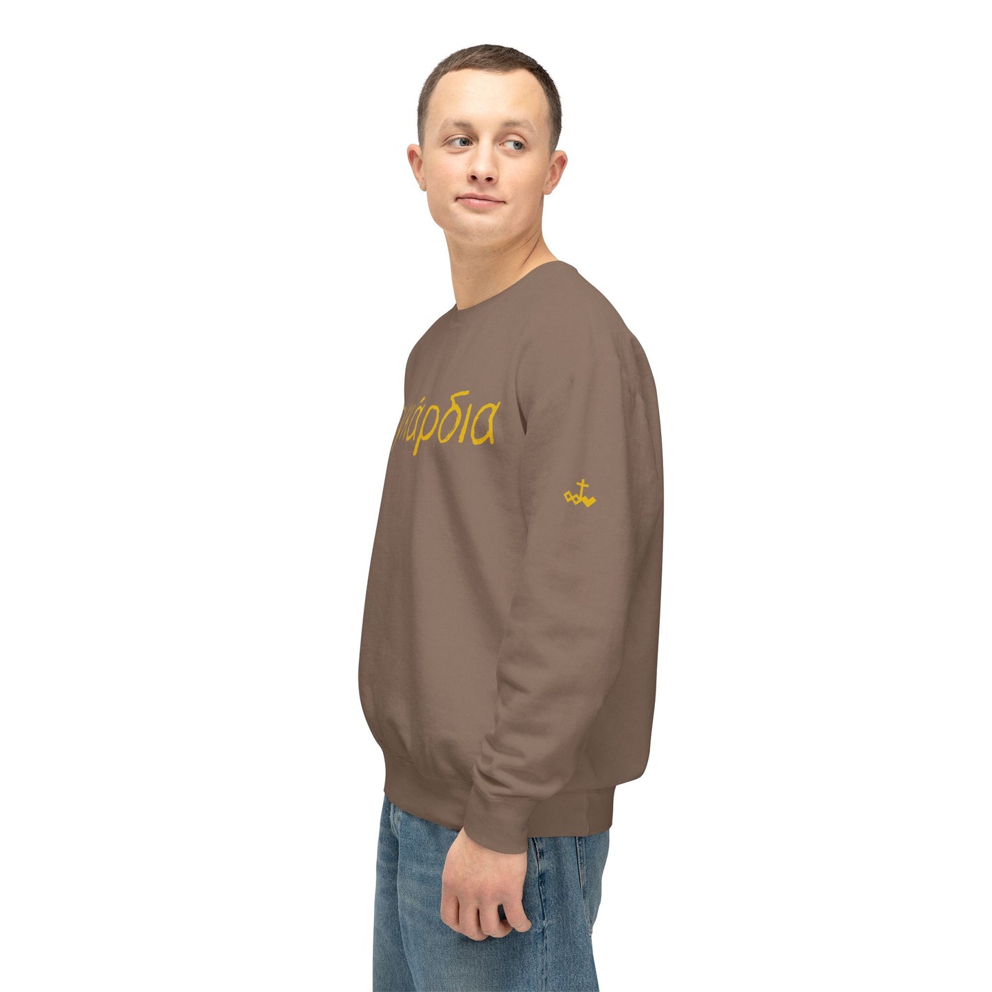 Greek "Heartily" Lightweight Crewneck Sweatshirt