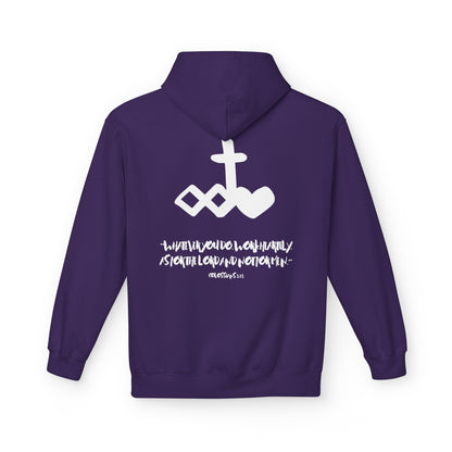 Marker "Work Heartily" Unisex Fleece Hoodie