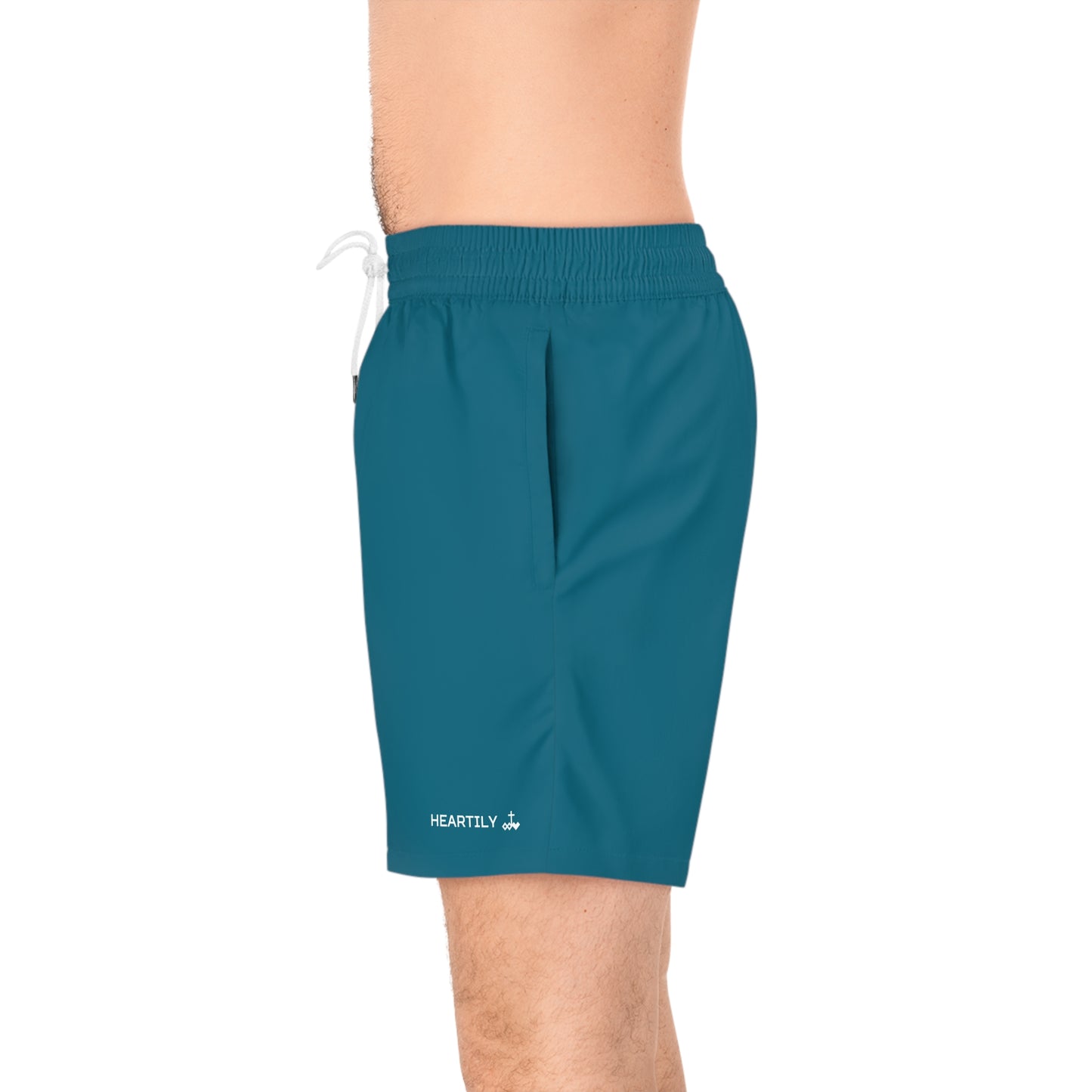 Dark Azure Men's Mid-Length Swim Shorts
