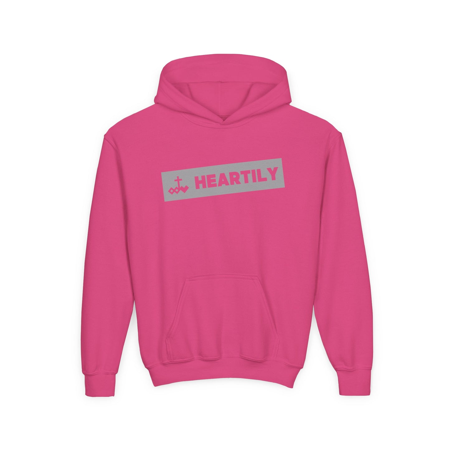 Bordered Name & Logo Youth Hoodie