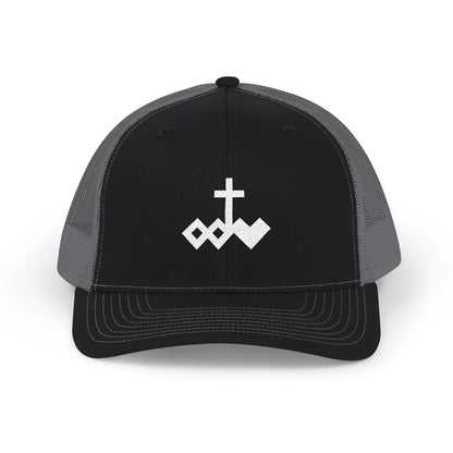 Embroidered Logo Snapback Trucker Cap