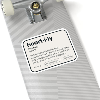 Heartily Definition Kiss-Cut Sticker