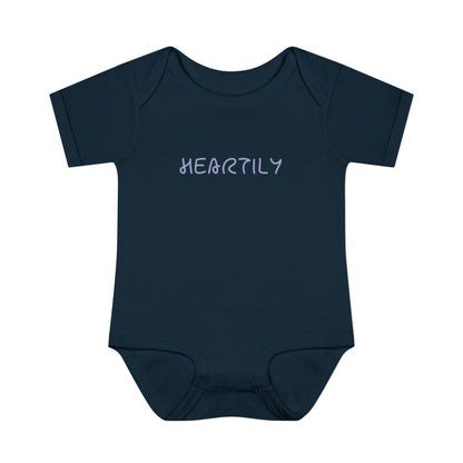 'Heartily' Script Baby Bodysuit