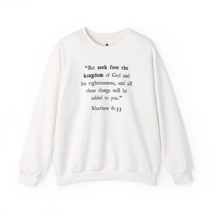 Unisex Matthew 6:33 Crewneck Sweatshirt